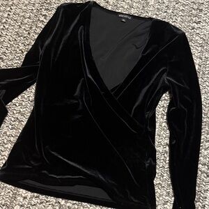 J Crew long sleeve velvet wrap